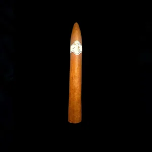 Close-up of Phortitude cigar in black cover